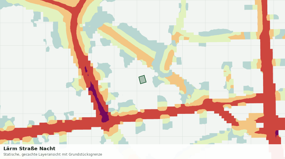 Statische Kartenansicht: Lärm Straße Nacht