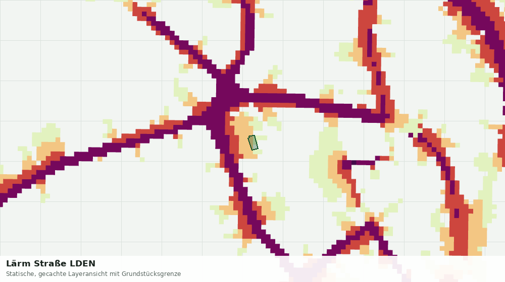 Statische Kartenansicht: Lärm Straße LDEN