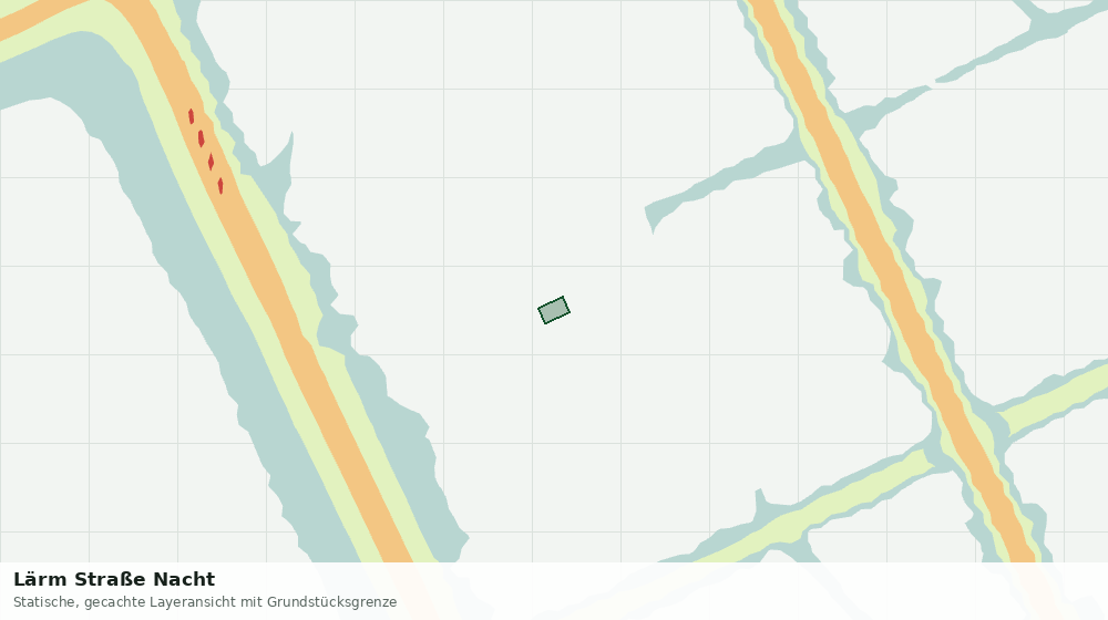 Statische Kartenansicht: Lärm Straße Nacht