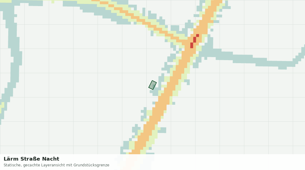 Statische Kartenansicht: Lärm Straße Nacht