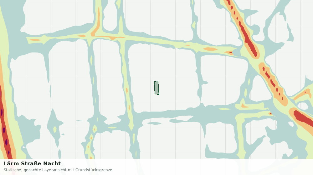Statische Kartenansicht: Lärm Straße Nacht