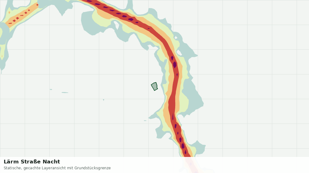 Statische Kartenansicht: Lärm Straße Nacht
