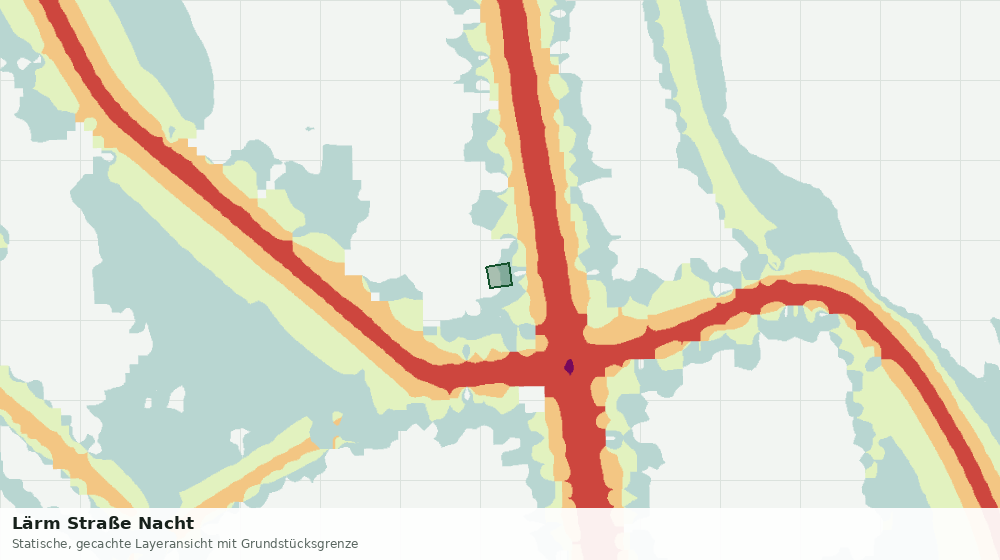 Statische Kartenansicht: Lärm Straße Nacht