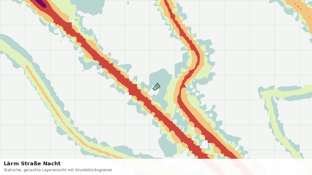 Statische Kartenansicht: Lärm Straße Nacht