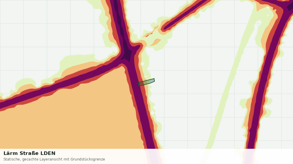 Statische Kartenansicht: Lärm Straße LDEN