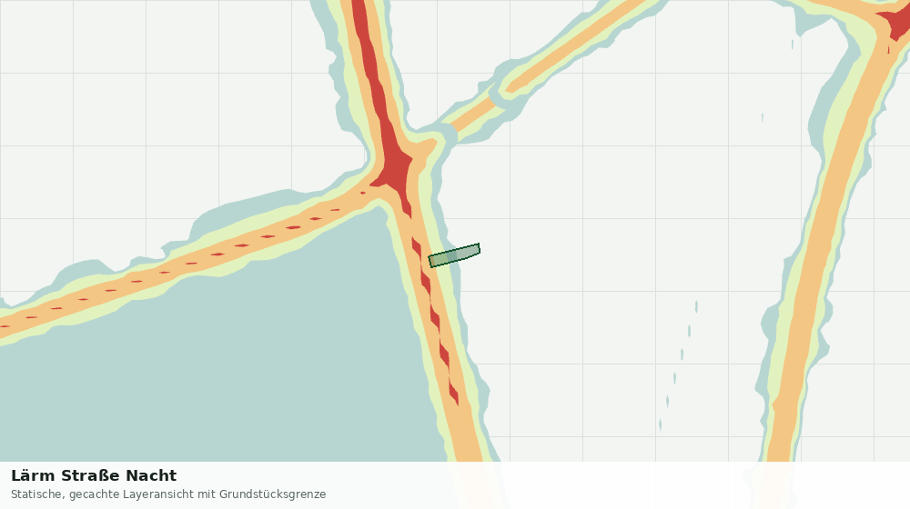 Statische Kartenansicht: Lärm Straße Nacht