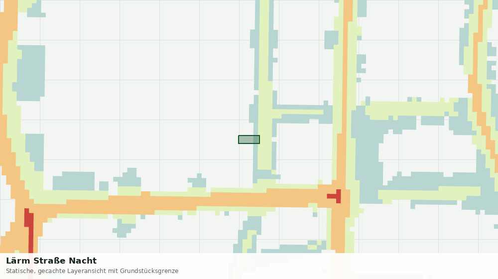 Statische Kartenansicht: Lärm Straße Nacht