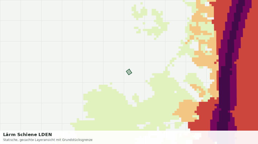 Statische Kartenansicht: Lärm Schiene LDEN