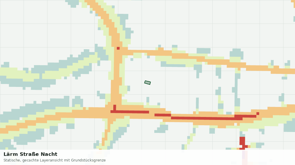 Statische Kartenansicht: Lärm Straße Nacht