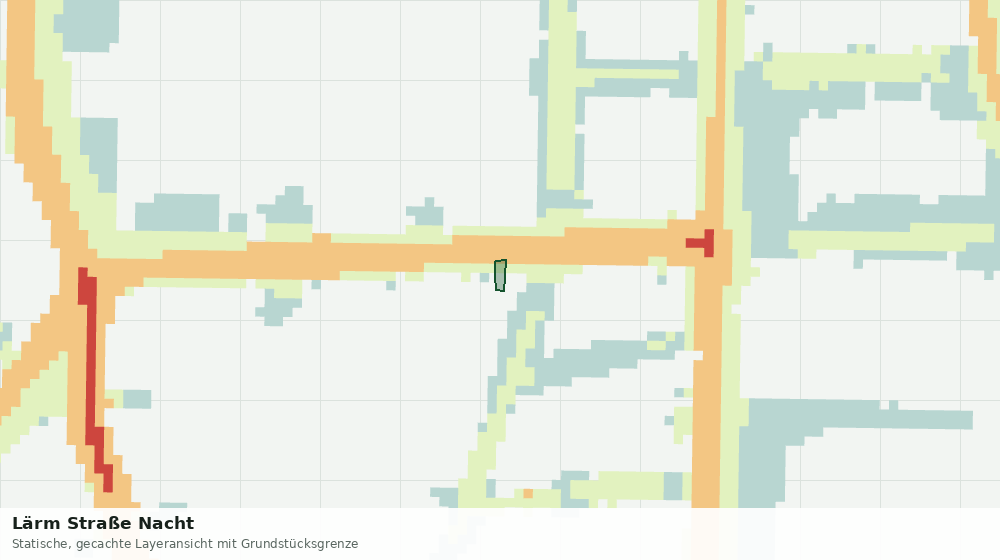 Statische Kartenansicht: Lärm Straße Nacht