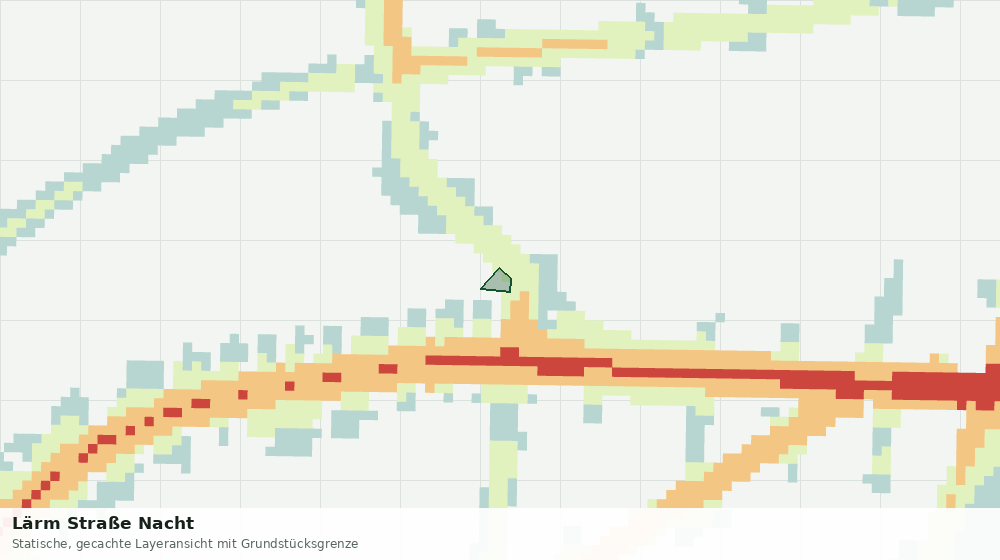 Statische Kartenansicht: Lärm Straße Nacht