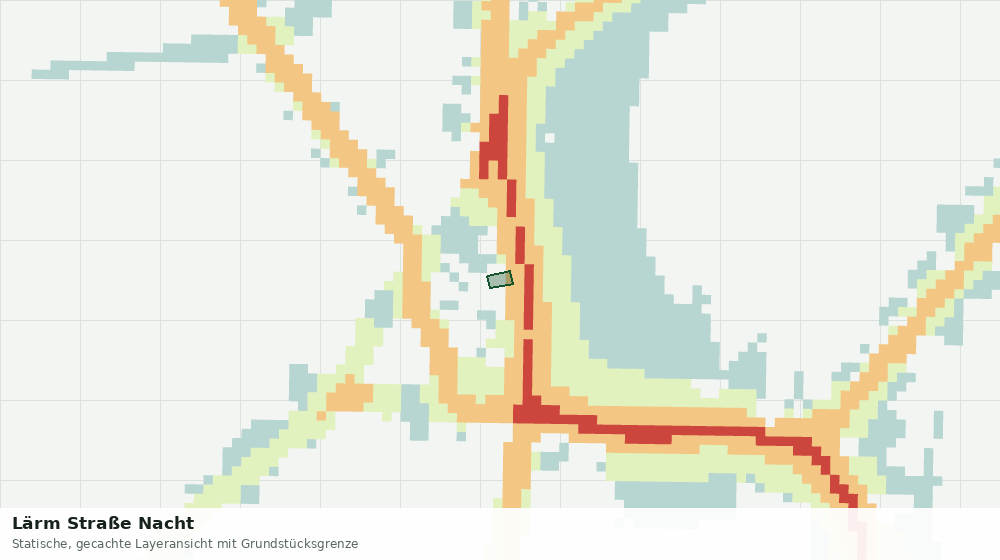 Statische Kartenansicht: Lärm Straße Nacht