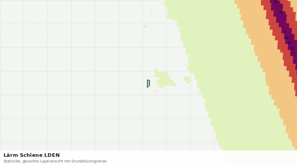 Statische Kartenansicht: Lärm Schiene LDEN