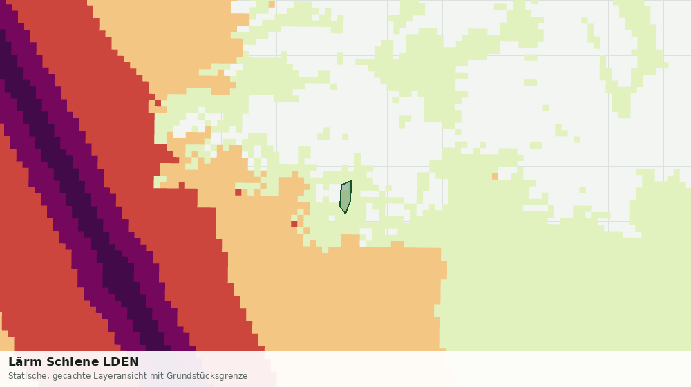 Statische Kartenansicht: Lärm Schiene LDEN