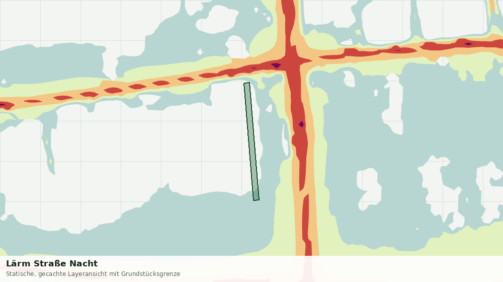 Statische Kartenansicht: Lärm Straße Nacht