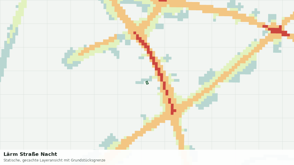 Statische Kartenansicht: Lärm Straße Nacht