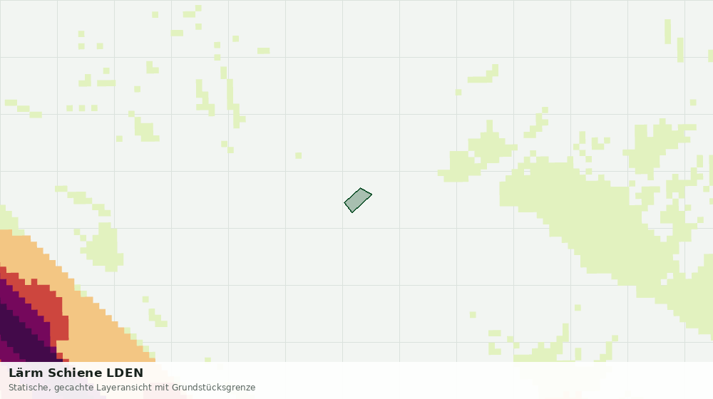 Statische Kartenansicht: Lärm Schiene LDEN