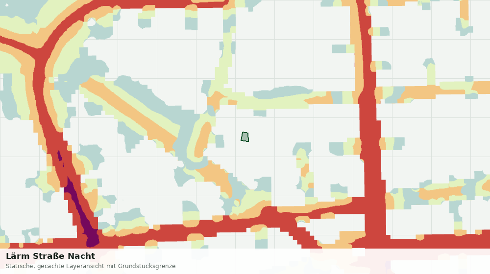 Statische Kartenansicht: Lärm Straße Nacht
