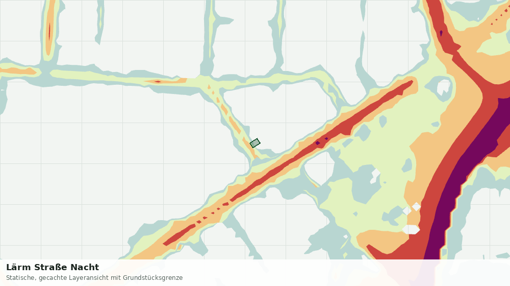 Statische Kartenansicht: Lärm Straße Nacht