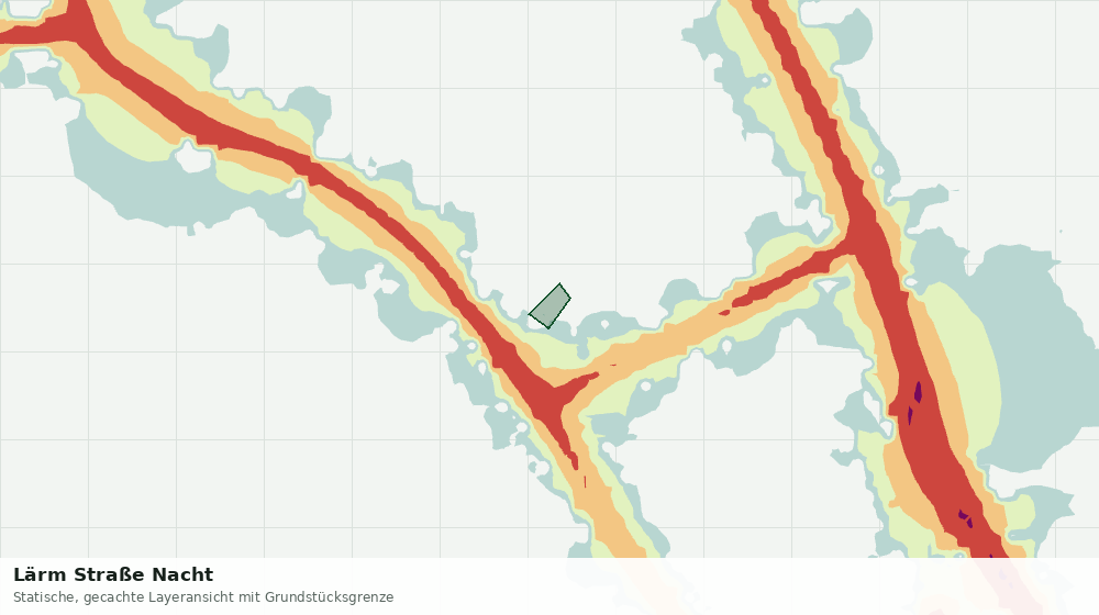Statische Kartenansicht: Lärm Straße Nacht
