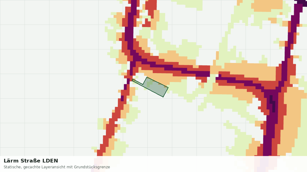 Statische Kartenansicht: Lärm Straße LDEN