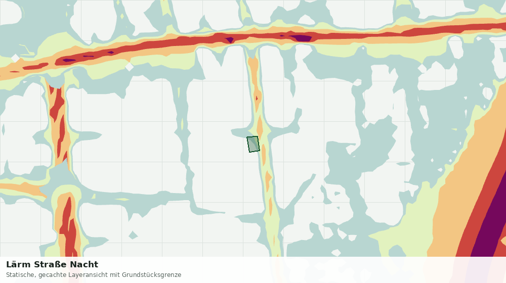 Statische Kartenansicht: Lärm Straße Nacht