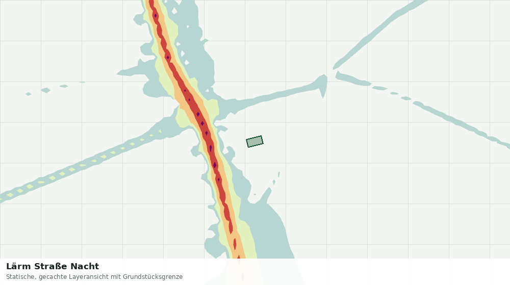 Statische Kartenansicht: Lärm Straße Nacht