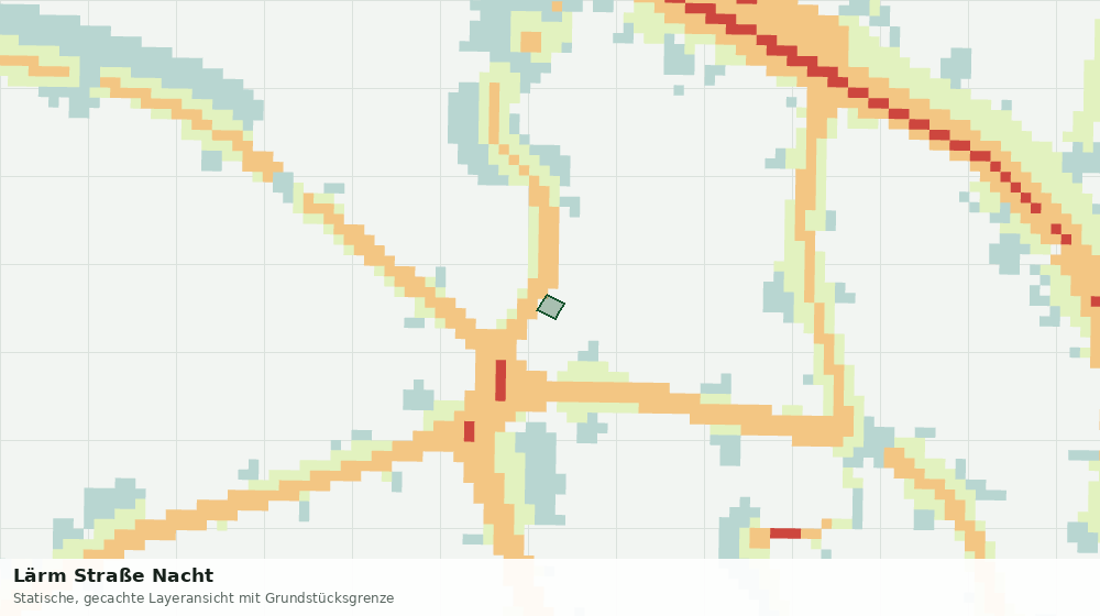Statische Kartenansicht: Lärm Straße Nacht