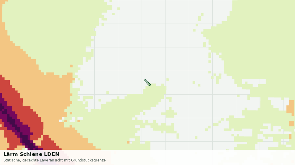 Statische Kartenansicht: Lärm Schiene LDEN
