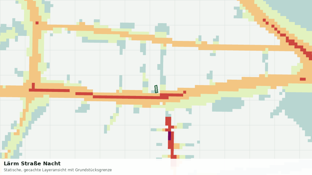 Statische Kartenansicht: Lärm Straße Nacht