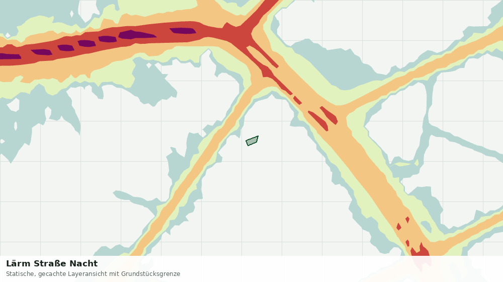 Statische Kartenansicht: Lärm Straße Nacht