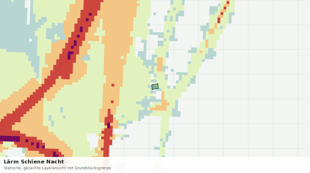 Statische Kartenansicht: Lärm Schiene Nacht