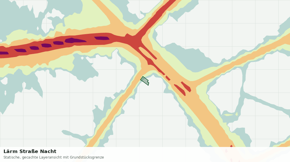 Statische Kartenansicht: Lärm Straße Nacht