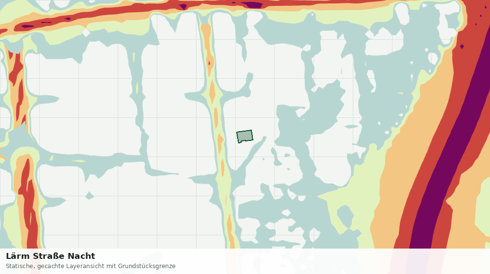 Statische Kartenansicht: Lärm Straße Nacht