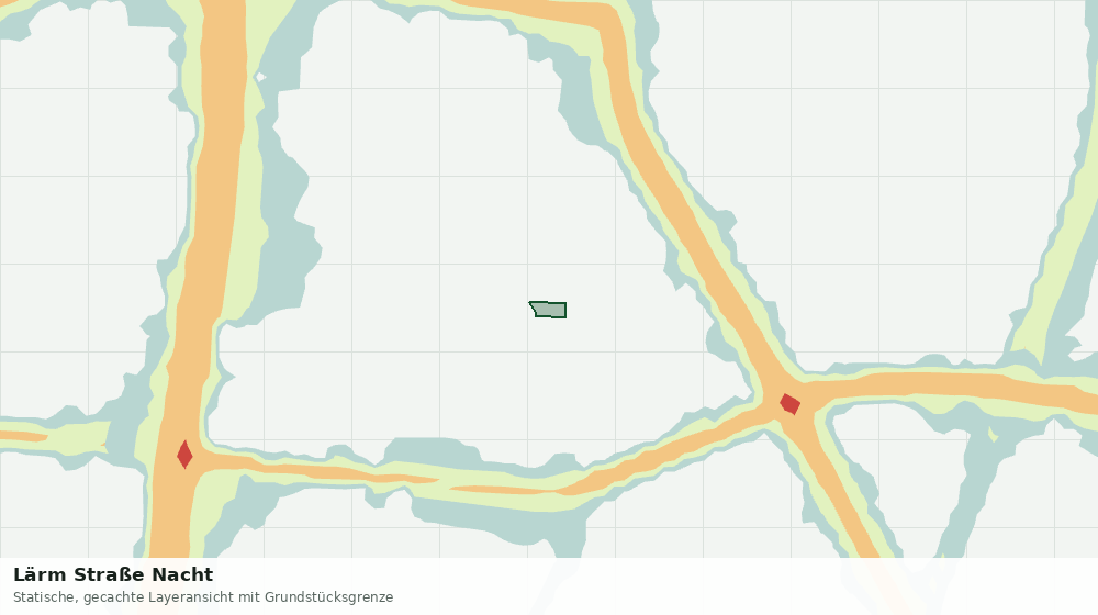 Statische Kartenansicht: Lärm Straße Nacht