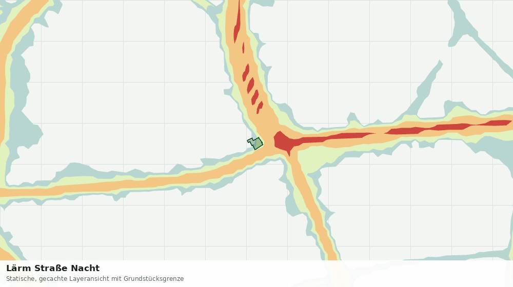 Statische Kartenansicht: Lärm Straße Nacht