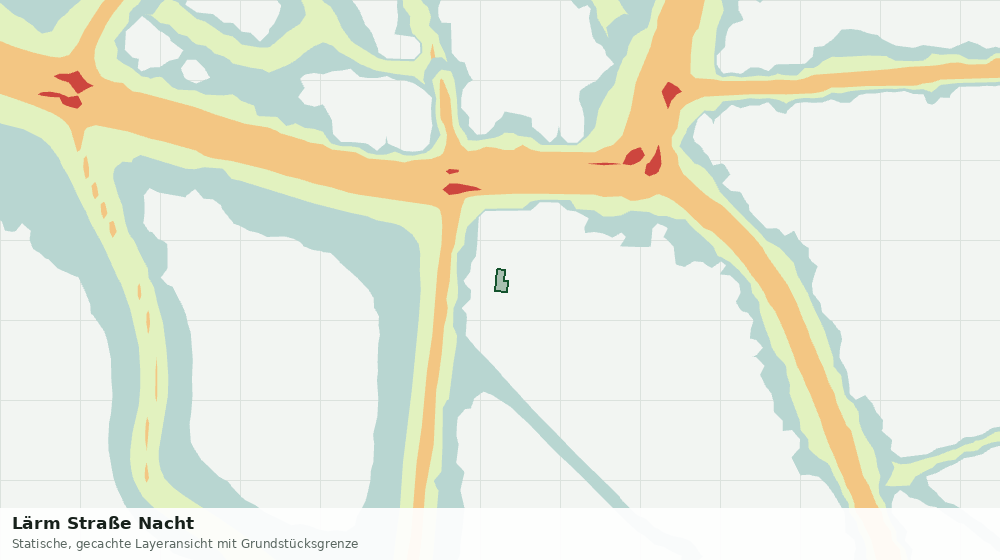 Statische Kartenansicht: Lärm Straße Nacht