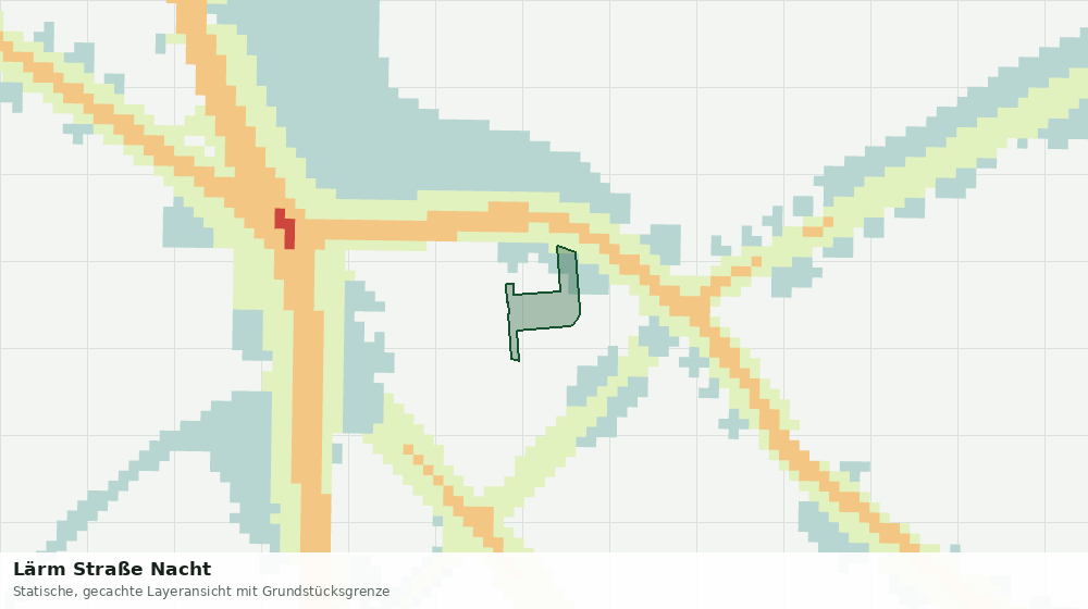 Statische Kartenansicht: Lärm Straße Nacht