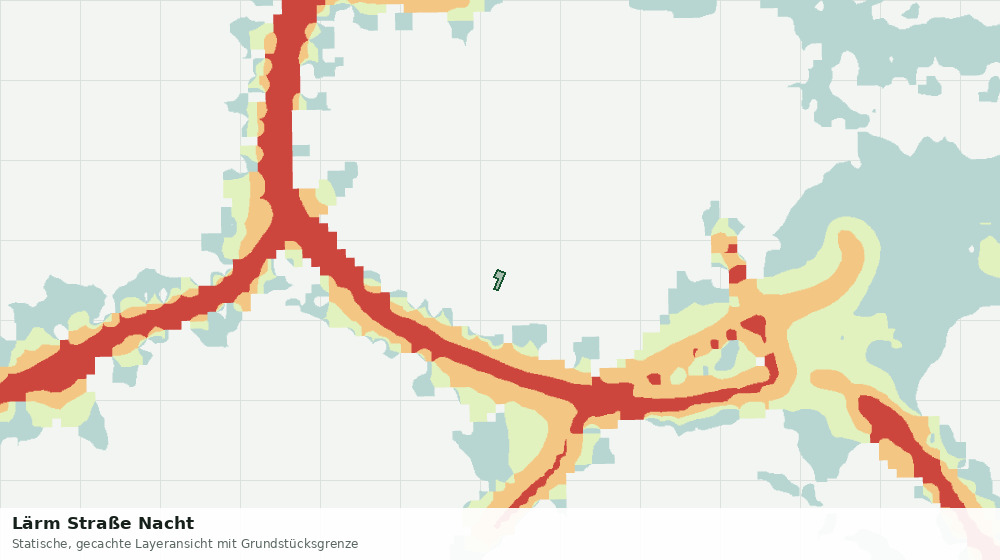 Statische Kartenansicht: Lärm Straße Nacht
