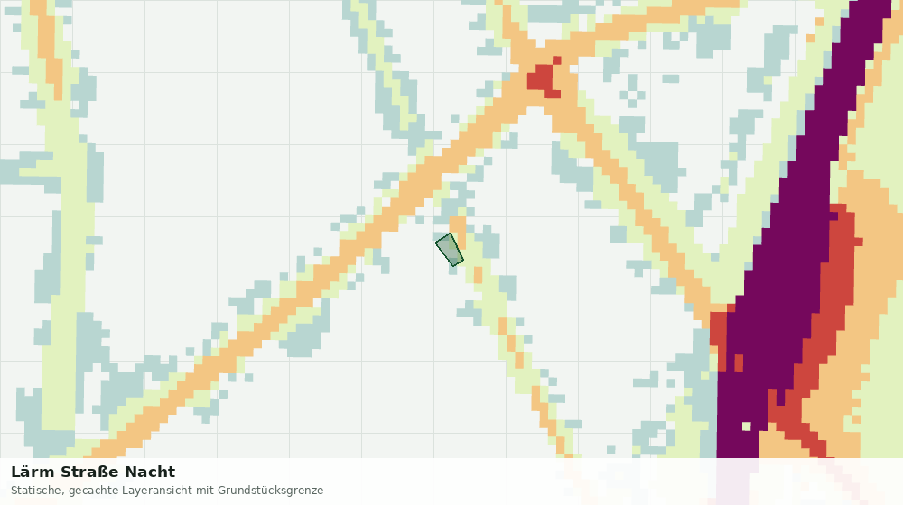 Statische Kartenansicht: Lärm Straße Nacht