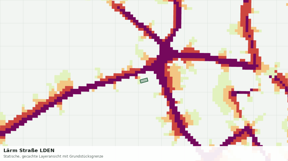 Statische Kartenansicht: Lärm Straße LDEN