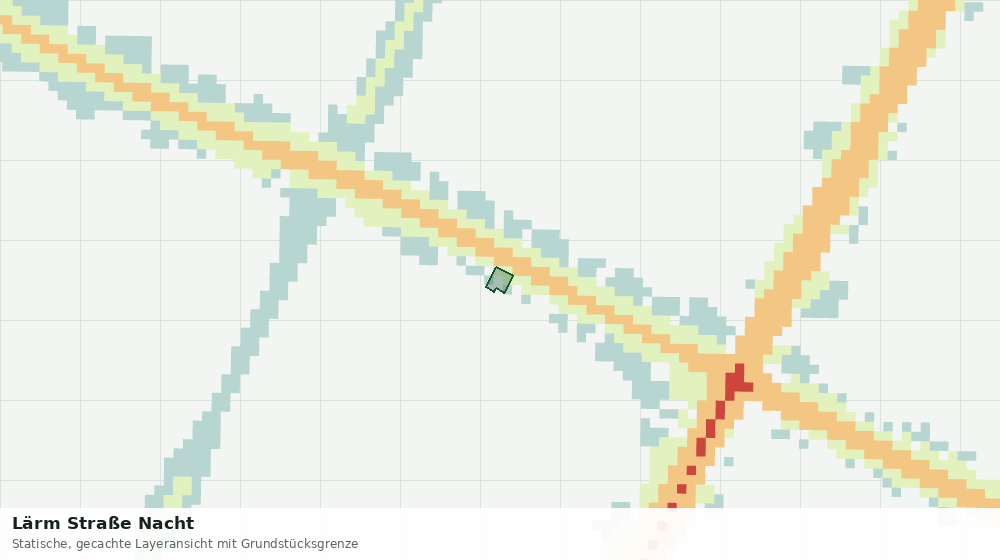 Statische Kartenansicht: Lärm Straße Nacht