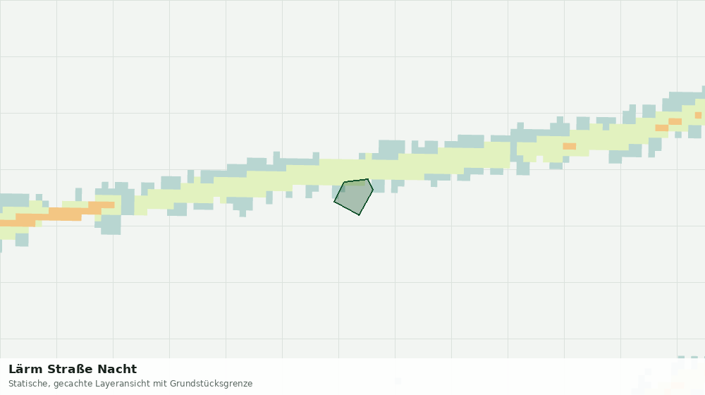 Statische Kartenansicht: Lärm Straße Nacht