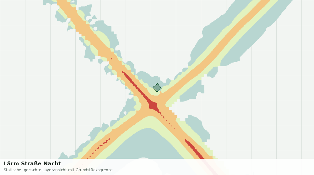 Statische Kartenansicht: Lärm Straße Nacht