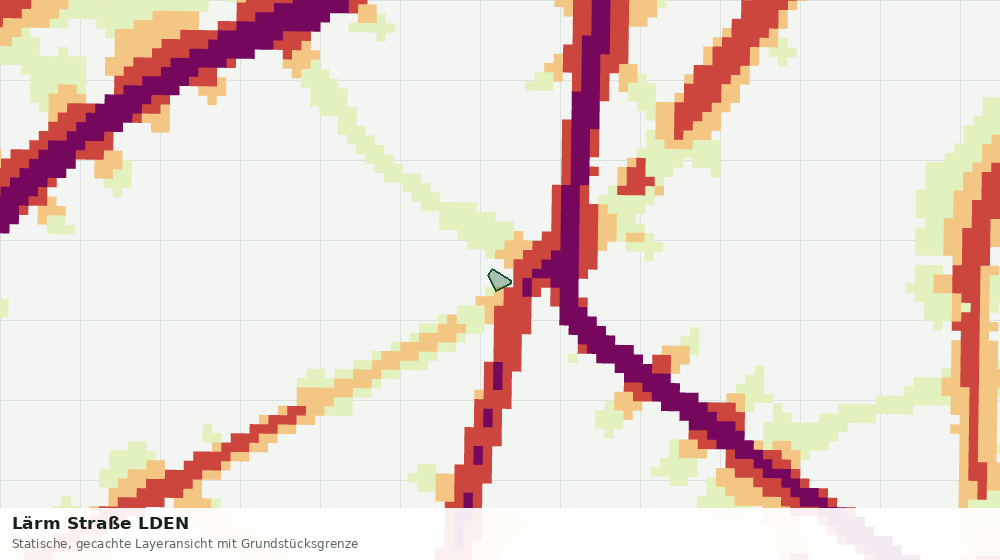 Statische Kartenansicht: Lärm Straße LDEN