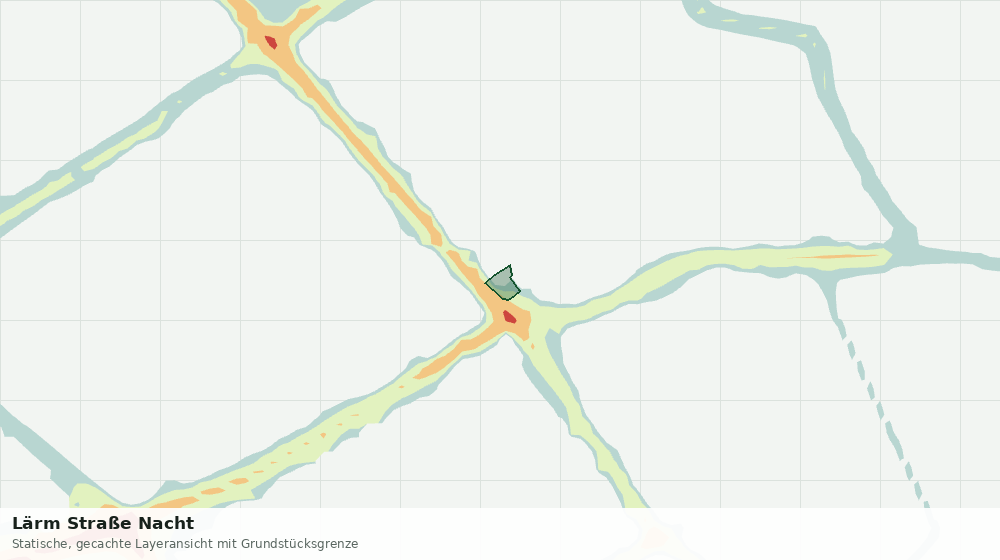 Statische Kartenansicht: Lärm Straße Nacht