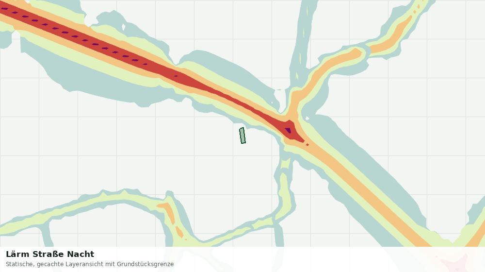 Statische Kartenansicht: Lärm Straße Nacht