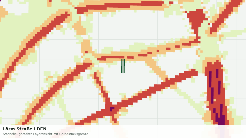 Statische Kartenansicht: Lärm Straße LDEN