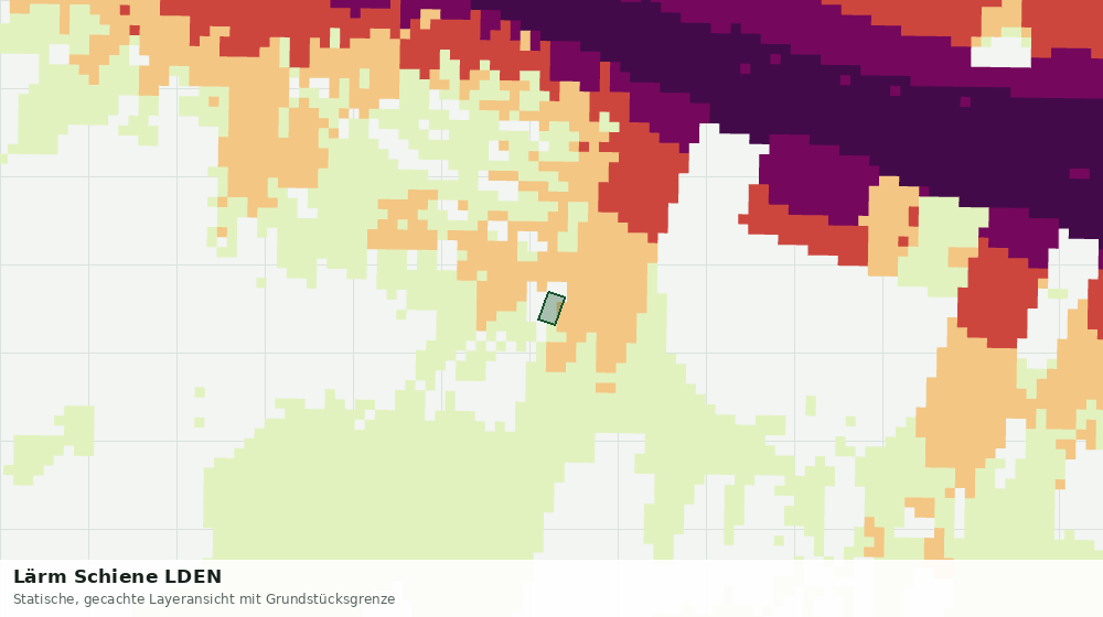 Statische Kartenansicht: Lärm Schiene LDEN