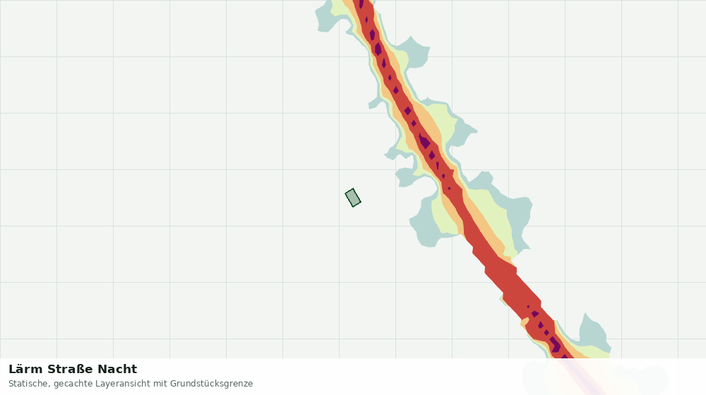 Statische Kartenansicht: Lärm Straße Nacht